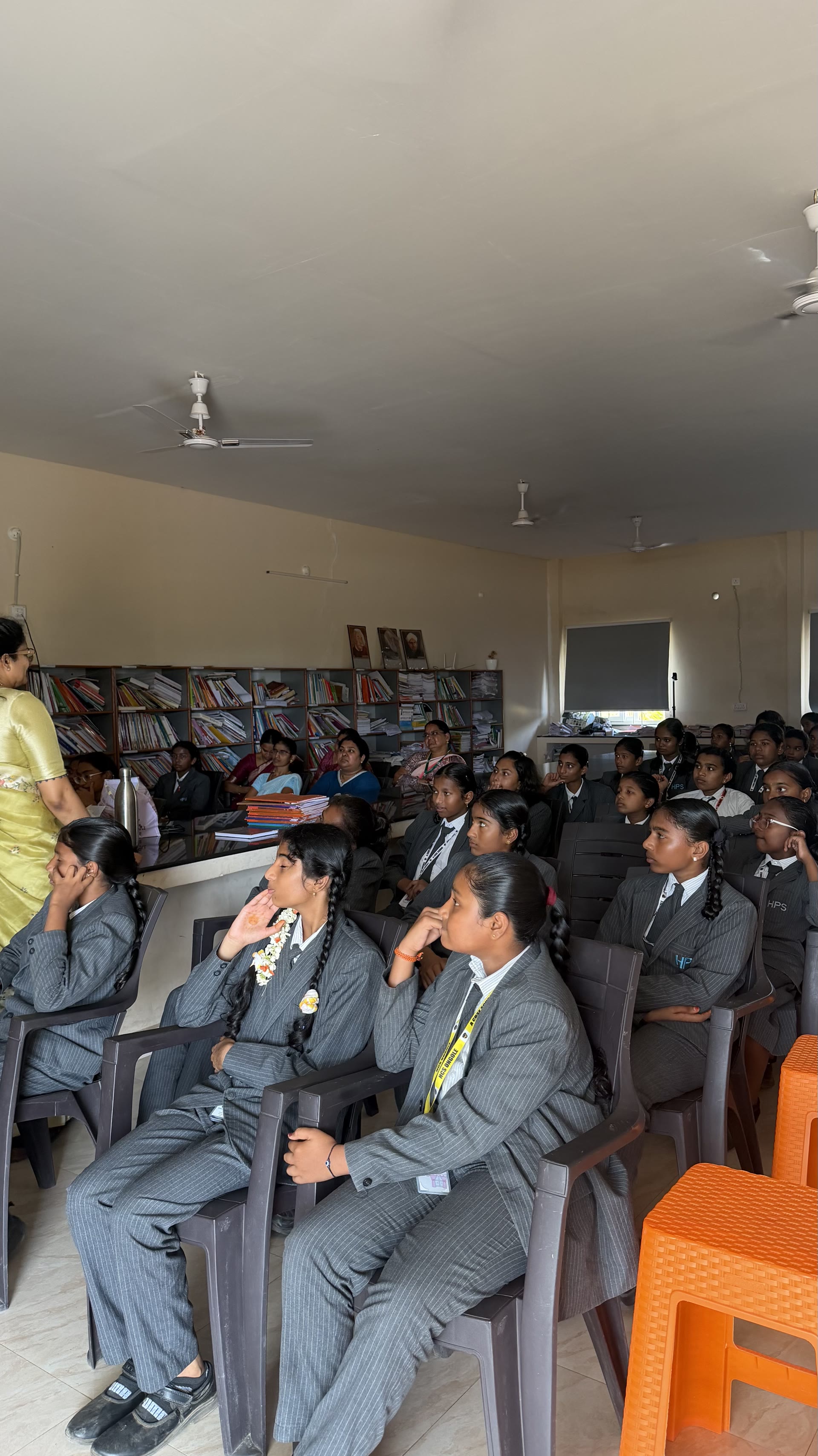 Students in the HCS library